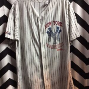 Photo detail:BASEBALL JERSEY - COTTON - NY YANKEES - PINSTRIPED - SUPER SOFT