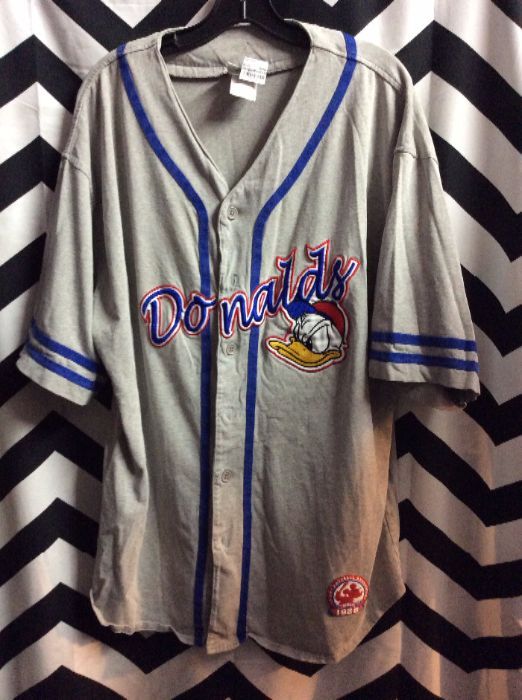SS BD COTTON DONALD DUCK BASEBALL JERSEY EMBROIDERED 1