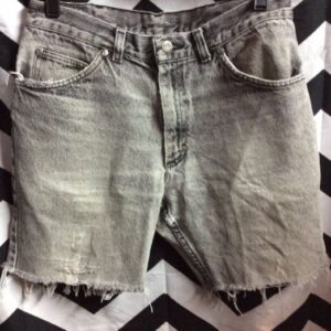 Photo detail:LEE DENIM SHORTS - LONGER CUT - ACID WASH - FRAYED - SOFTY