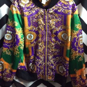 Photo detail:BOMBER JACKET - SILK - ZIP-UP - BAROQUE STYLE