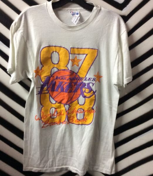 product details: Vintage ’87/’88 Lakers Champion T-Shirt photo