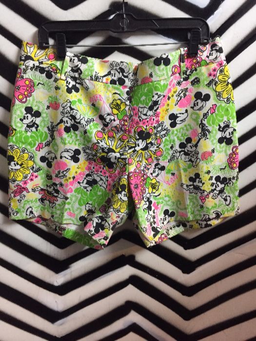product details: VINTAGE 1960S MICKEY MOUSE SHORTS - PSYCHEDELIC PRINT photo