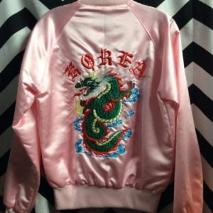 Pink Satin Jacket Lindsey KOREA Dragon Embroidery 2