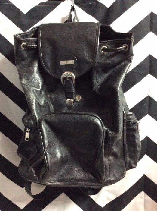 Guess Black Leather Back Pack 1