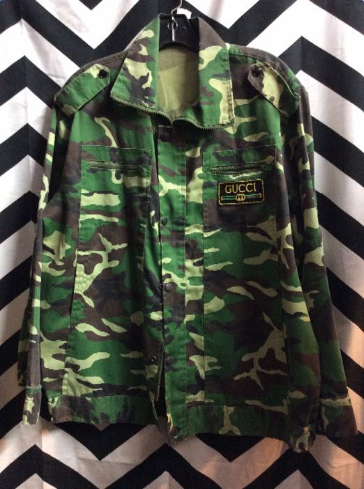 product details: MILITARY TYPE JACKET W/CAMO PRINT - ZIP-UP photo