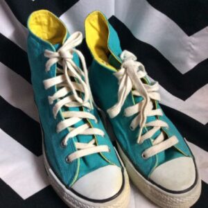 Photo detail:SNEAKERS – HIGH TOPS – LACE-UP – 2 TONED