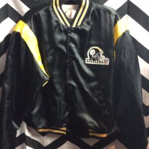 Photo detail:RETRO BASEBALL STYLE JACKET - SATIN - PITTSBURGH STEELERS - NFL