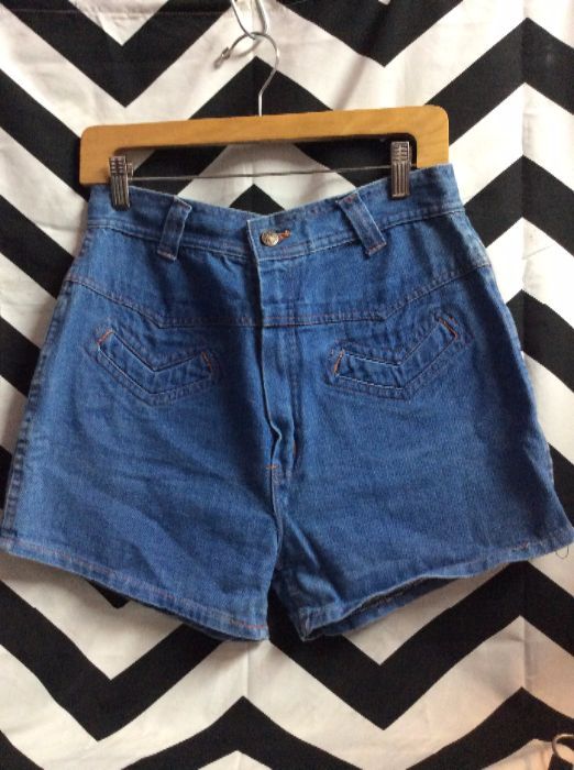WARD Denim Vintage Cut Shorts V Pockets Vintage Blue 1