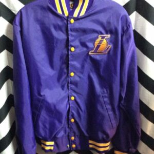 Photo detail:BASEBALL STYLE JACKET - SATIN - STRIPED TRIM