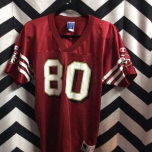 Photo detail:FOOTBALL JERSEY - PULLOVER - SAN FRAN 49ER'S - RICE #80 - NFL