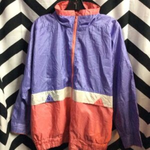 Photo detail:WINDBREAKER JACKET - ZIP-UP - REVERSIBLE - PASTEL DREAM - COLOR BLOCK