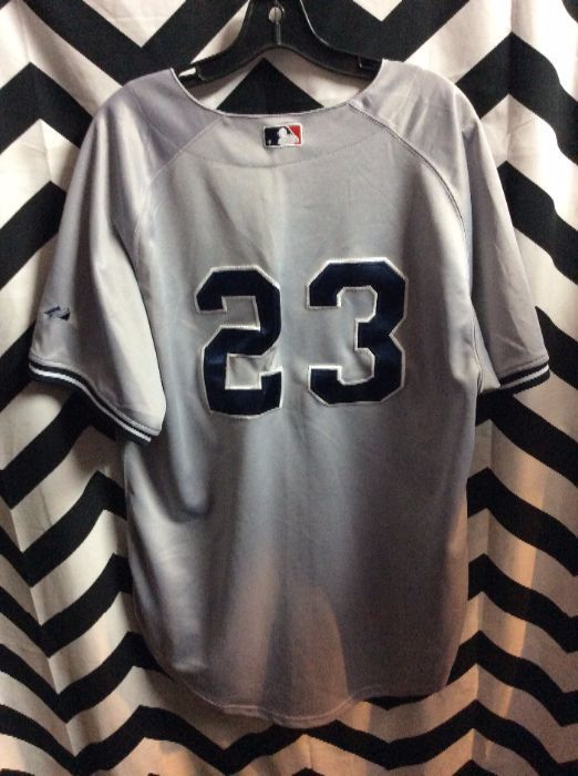 23 DON MATTINGLY New York Yankees MLB 1B Blue/Grey Throwback Team Jersey