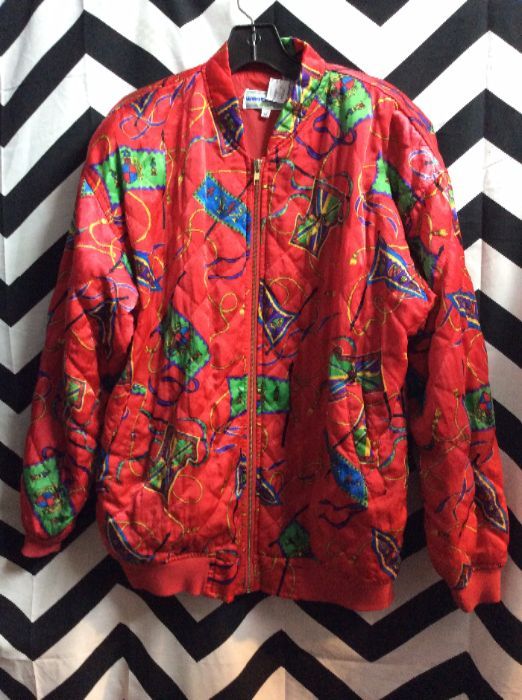 BAROQUE PRINTED ZIPUP BOMBER JACKET QUILTED 1