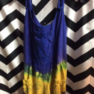 Photo detail:OVERALLS – COTTON – COLORFUL TIE-DYED PRINT