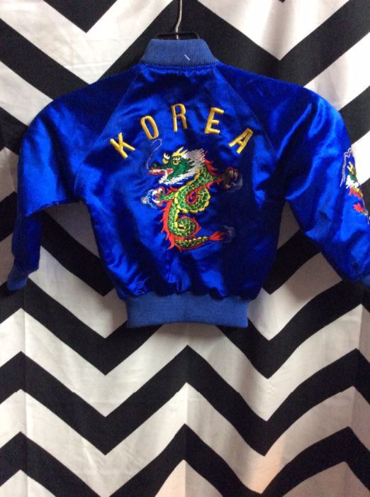 SUPER TINY SILK EMBROIDERED KOREA JACKET DRAGON 1