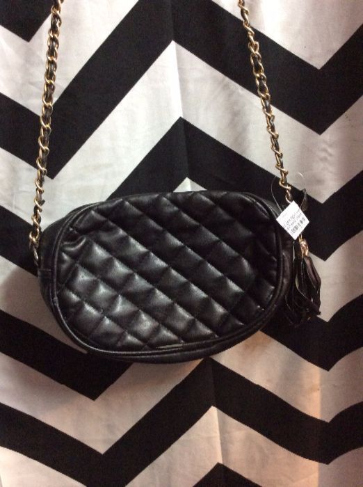 LITTLE QUILTED FAUX LEATHER PURSE CHAIN STRAP #CHANEL 1