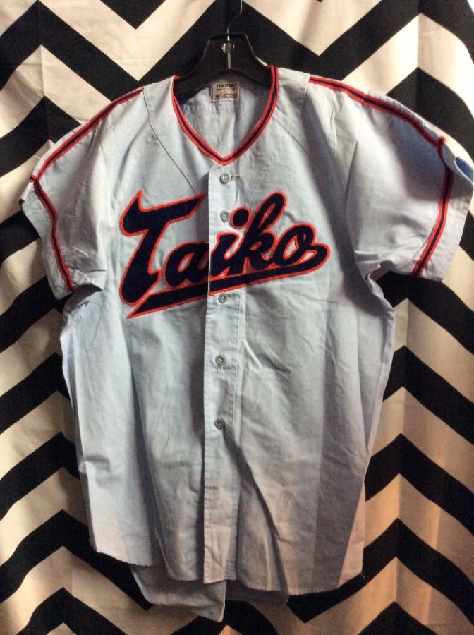 Cotton Button up Japanese Baseball Jersey TAIKO #22 1