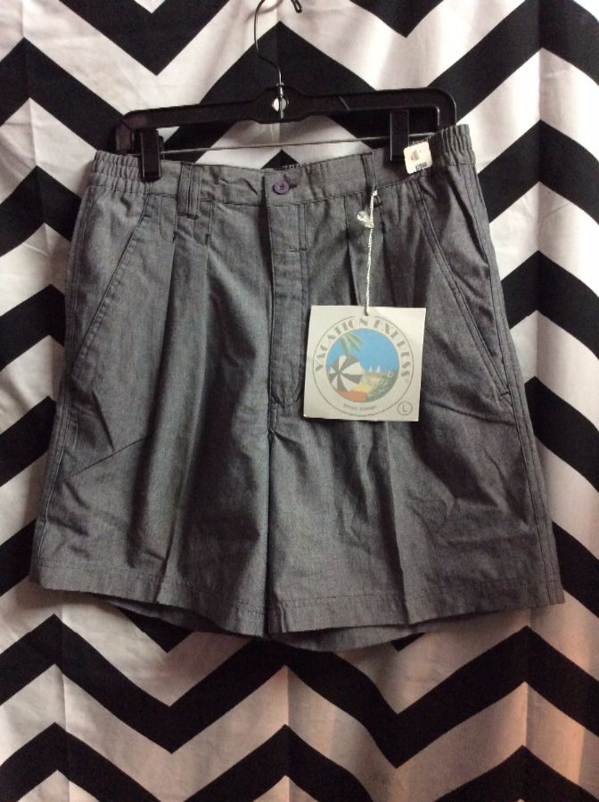 *DEADSTOCK* NWT COTTON SHORTS ELASTC WASIT PLEATED 1