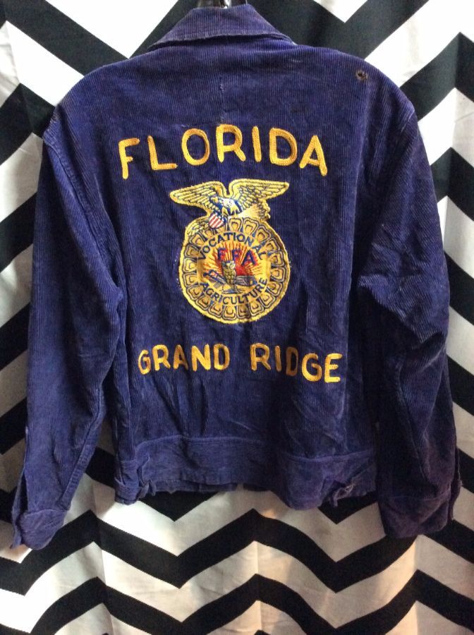 Retro Ffa Jacket – Corduroy – Florida – Grand Ridge – Vocational ...
