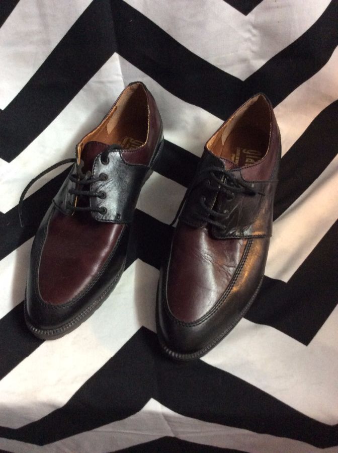 LITTLE TWO-TONE LEATHER OXFORD SHOES 1