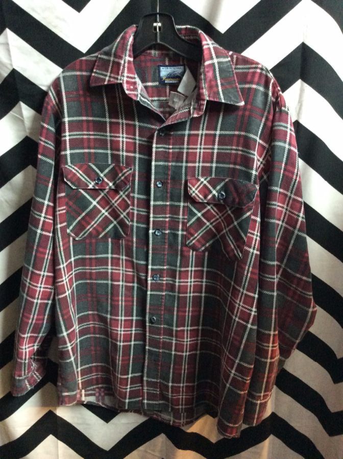 LS BD PLAID CHEST POCKETS AS-IS 1