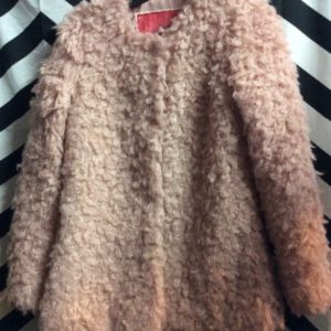 60's Style Pink Poly Fur Type Jacket 1