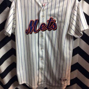 Photo detail:MAJESTIC BASEBALL JERSEY - NEW YORK METS - DELGADO #21 - PINSTRIPED FABRIC