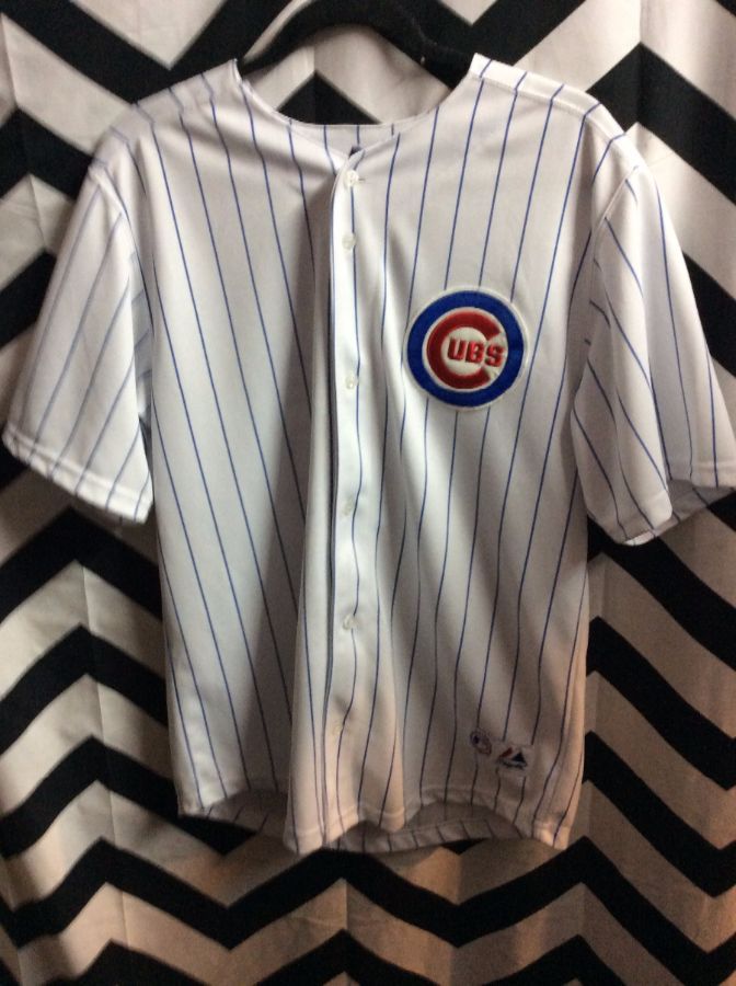 MLB Chicago Cubs Pin Stripe Jersey #25 Lee 1