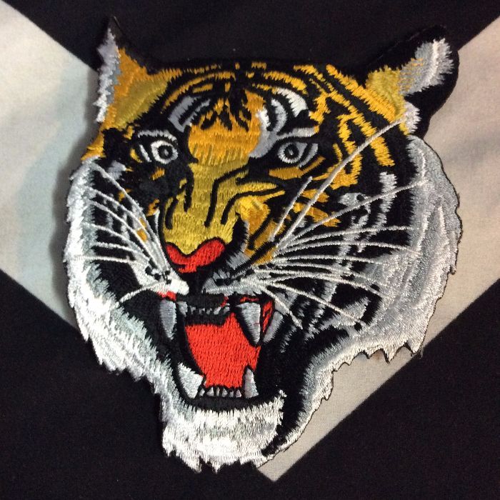BW PATCH - LARGE GROWLING TIGER PATCH 2