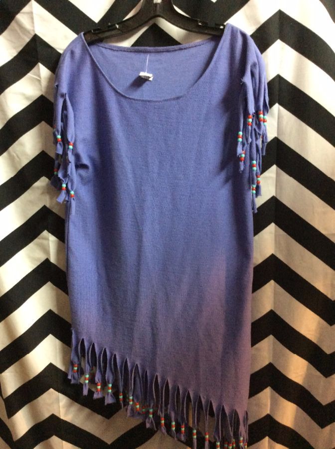 Dress Fringe Bottom and Arms with Beads 1