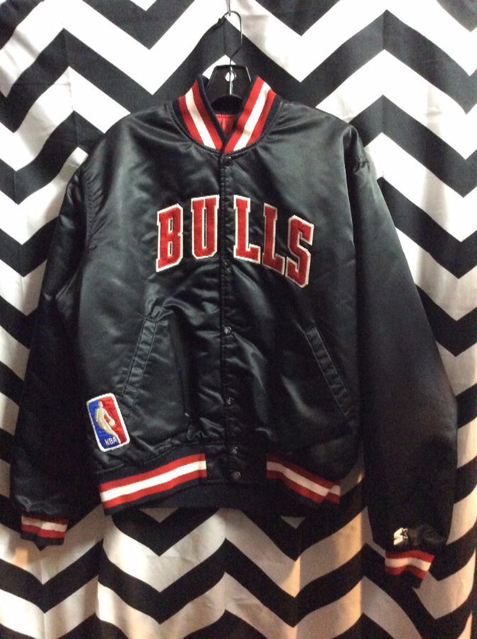NBA Chicago Bulls Black Starter Jacket 2
