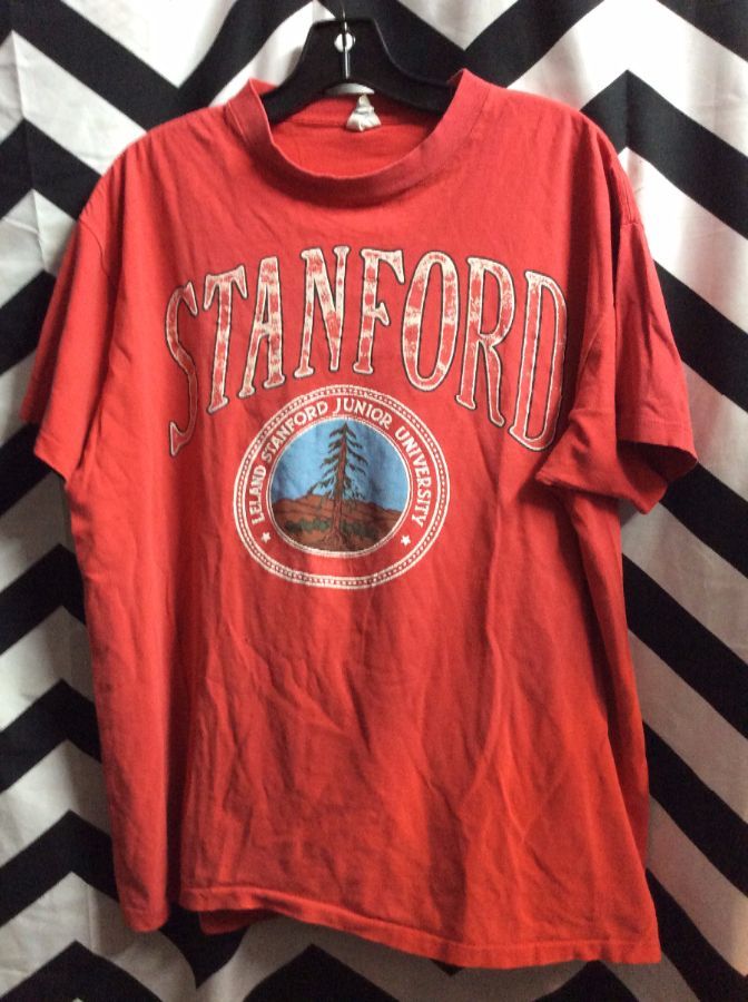 TSHIRT Stanford Leland Junior University Faded Red 1