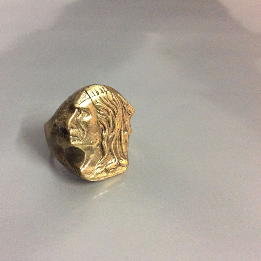 Classic INDIAN CHIEF RING Brass 1
