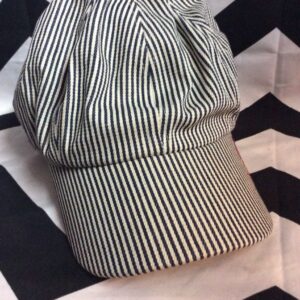 Photo detail:LEVIS TRAIN CONDUCTOR HAT - BASEBALL CAP STYLE - SKINNY STRIPED DESIGN - FITTED BACK