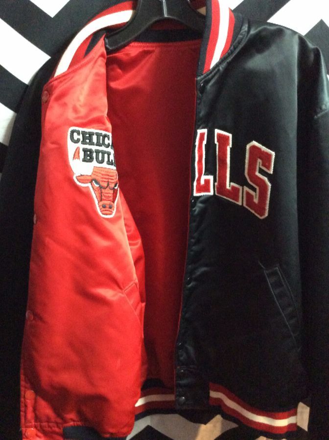 Vintage STARTER NBA Chicago Bulls REVERSIBLE jacket USA sz Large 1