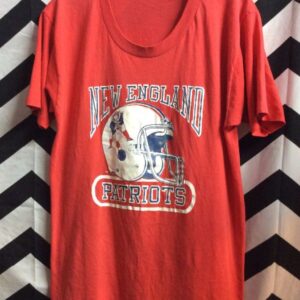 Photo detail:VINTAGE T-SHIRT - SOFT - NEW ENGLAND PATRIOTS - SCREEN PRINTED HELMET LOGO