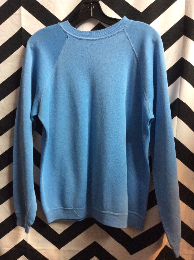 Retro Soft Thin Baby Blue Sweatshirt 1