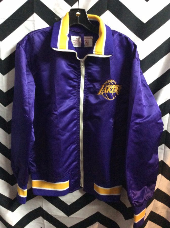 Retro Sports Jacket – Satin – Zip-up – Los Angeles Lakers | Boardwalk ...