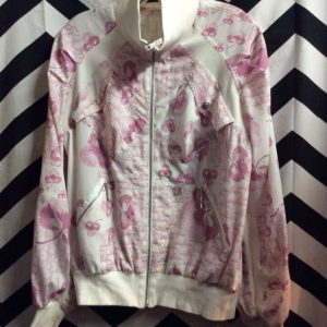 PINK FRENCH FLORAL DIOR PATTERN WINDBREAKER 1