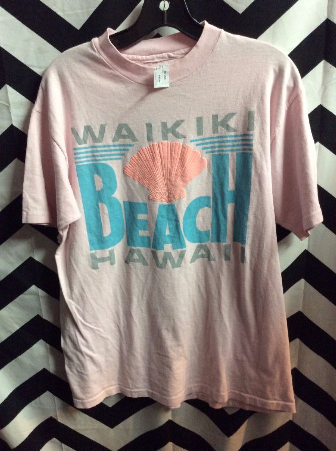 T-shirt – Hawaii – Waikiki Beach – Screen Printed Sea Shell Graphic ...