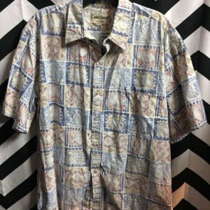 SS BD Pastel squared aquatic image Hawaiian shirt 1