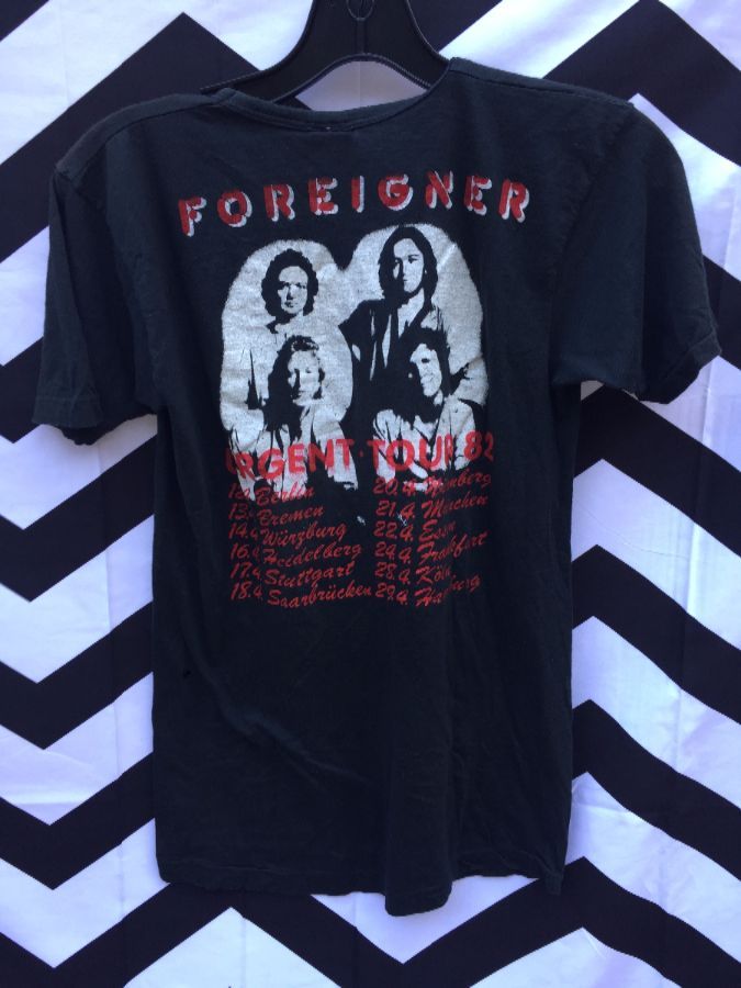 Vintage T-shirt, Foreigner – Urgent, 1982 Tour, Screen Printed 