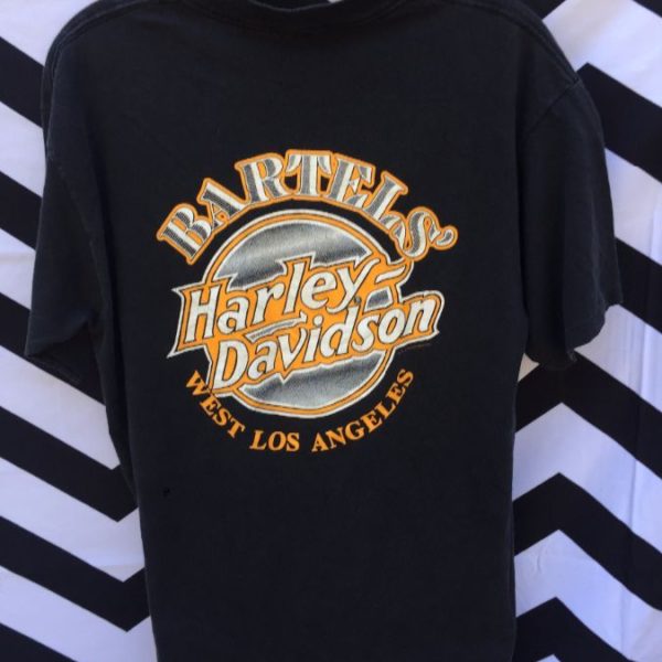 Vintage Harley Davidson T-shirt, Pocket Tee, Logo W/flames, Bartel’s ...