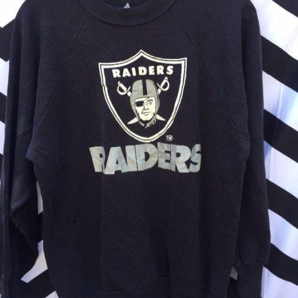 LOGO 7 PULLOVER SWEATSHIRT, LOS ANGELES RAIDERS, SCREEN PRINTED LOGO ...