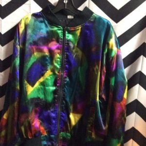 BOMBER JACKET THIN ABSTRACT COLOR PRINT 1