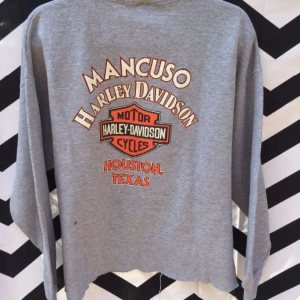 harley davidson cropped sweatshirt