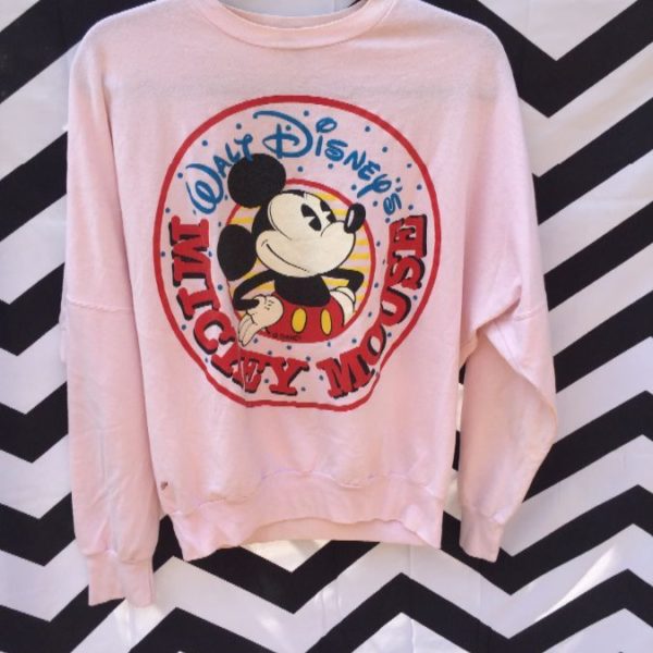 1980’s Disney Pullover Sweatshirt, Mickey Mouse Graphic Full Front ...
