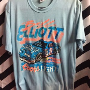 TSHIRT SOFTY RETRO BILL ELLIOTT NASCAR COORS LIGHT NEON GRAPHIC 1