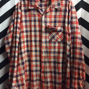 LS BD Red Plaid JCPenny Shirt 1