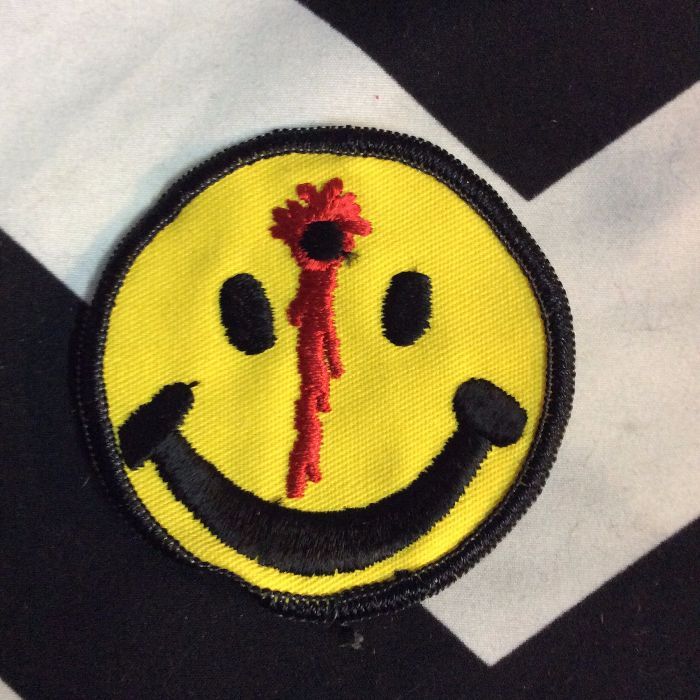 Bw Patch – Smiley Face W/bullet Hole